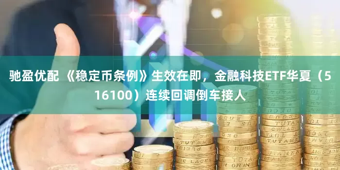 驰盈优配 《稳定币条例》生效在即，金融科技ETF华夏（516100）连续回调倒车接人